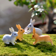 创意造景卡通兔子盆栽动物装饰 3.7cm小兔子摄影道具DIY跑兔坐兔