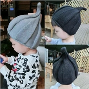 韩版女童秋冬季帽子男童西瓜，帽宝宝毛线，加绒婴儿儿童尖尖帽潮亲子