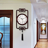 中式客厅挂钟中国风现代简约钟表家用创意，挂表挂墙时尚大气石英钟