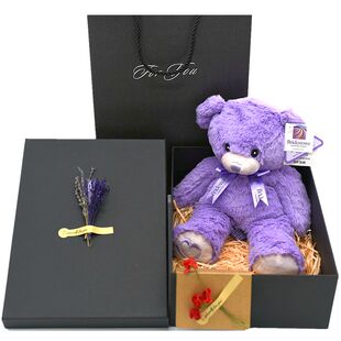 澳洲薰衣草小熊可爱毛绒玩具情人节送女朋友表达爱意高端生日礼物