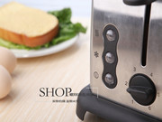 全自动不锈X钢烤面包机2片家用早餐机 烤面包片机