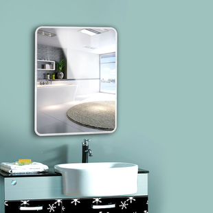 免打孔浴室镜子贴墙无框卫浴镜，卫生间镜粘贴壁挂镜化妆镜装饰镜