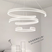 个性圆形铝材客厅吊灯现代简约铁艺餐吊灯，led创意卧室书房餐厅灯