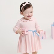 Y068韩国进口婴儿春夏季童装女宝宝长袖连衣裙子 公主裙