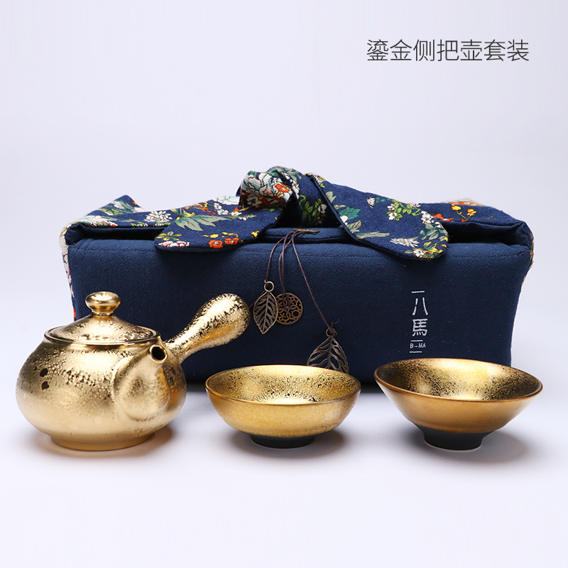 天目釉建盞銀飾鎏金茶壺 壹壺兩杯二人陶瓷功夫鎏銀旅行茶具套裝在類目 餐飲具, 茶具, 功夫茶具中 - 來自Buy2taobao.com提供專業的淘寶代購服務
