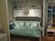星星美墅家具书柜床子母床，衣柜床全实木儿童床品牌家具樱桃松