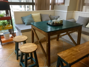 美式实木餐桌椅做旧复古园艺桌花店工作台阳台咖啡桌餐饮服装木桌