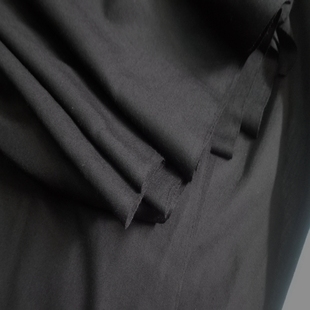黑色涤棉布料夏季衬衣面料包边布短裤(布短裤)民国学生装裙子黑色的确良布