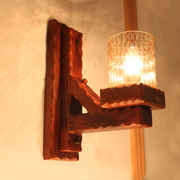 欧式复古地中海木艺壁灯客厅灯卧室，灯过道灯，美式乡村酒吧灯走廊灯