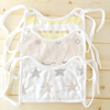 3条装方形绑带式围嘴宝宝新生儿，纯棉防水系带，围兜婴儿扎带口水巾