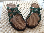 夏季民族风女鞋，凉鞋坡跟休闲鞋，纯手工编织