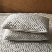 加厚夹棉绗缝枕套 纯棉枕头套信封式枕皮一对(2只)价48 74cm