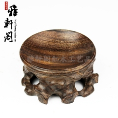 黑梓木球水晶球底托红木根雕