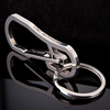 不锈钢男士腰挂钥匙扣创意汽车钥匙链金属钥匙圈环挂件 简洁简约