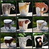 动物杯子创意陶瓷咖啡杯水杯 长颈鹿马克杯动物杯 黑猩猩陶瓷水杯