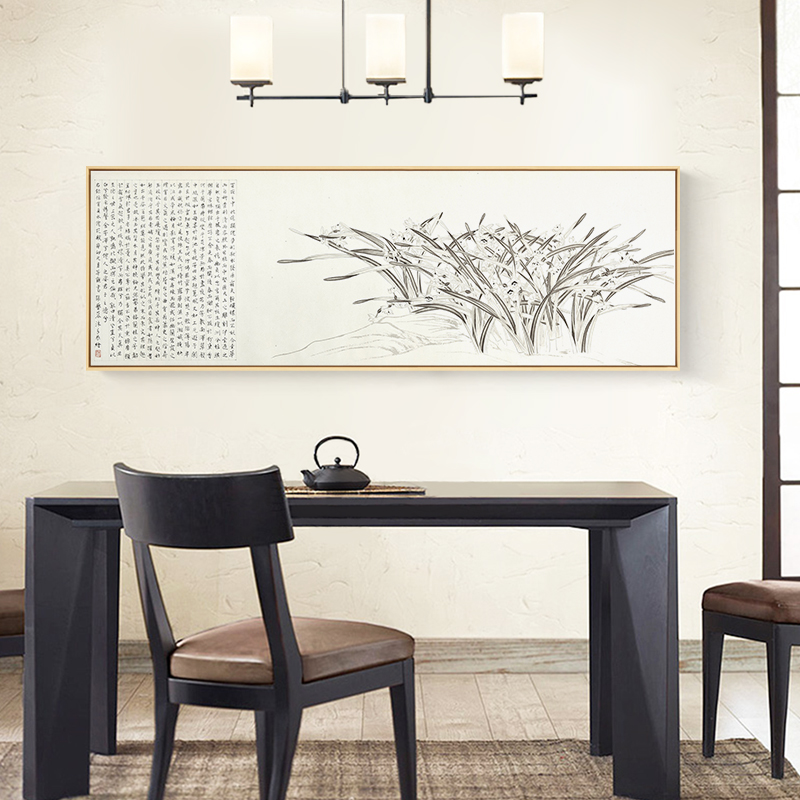 Hot selling Moyun New Chinese style Decorative painting bedroom Bedside Hanging picture Heart Sutra Hanging picture Lianhe Bamboo Zen mural Inkin the Home accessories , Decorative painting , Modern decorative painting category - from Buy2taobao.com to provide professional Taobao agent buy service