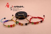 粽子绳手编彩珠红绳diy手链绳民俗，传统节日端午彩绳手链