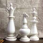 厂欧式复古黑白国际象棋，家居摆件美式家居装饰品软装书房客厅摆销
