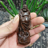 越南沉香木雕手把件三子弥勒佛观音菩萨黑檀香红木工艺品摆件