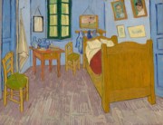 油画卧室客厅装饰画简约无框画星空杏花梵高在阿尔雷斯的梵高卧室