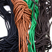 编织pu皮绳diy手工材料包制作(包制作)饰品编手链，的绳子项链吊坠挂绳男女
