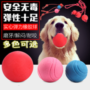 宠物狗狗玩具球耐幼犬咬磨牙逗狗弹力球小红球橡胶实心穿绳训练球