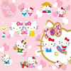 Hello Kitty 凯蒂猫 卡通墙贴纸卧室客厅幼儿园儿童装饰壁画d048