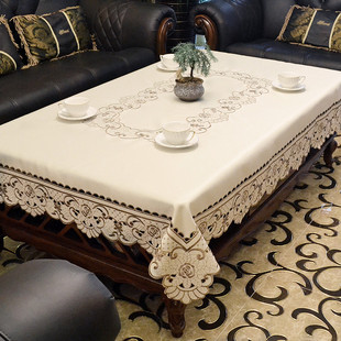 美式茶几桌布欧式布艺蕾丝长方形客厅现代简约正方形台布餐桌布