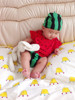 婴儿连体衣爬服夏季q8幼儿，西瓜蜜蜂粉草莓，加帽新生儿造型哈衣爬服