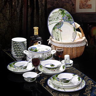 景德镇陶瓷器餐具套装2856头高档骨瓷碗碟，家用餐具套装送礼