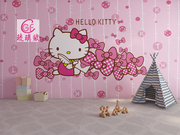 琉璃赋hellokitty凯蒂猫壁纸女孩动漫墙纸卧室卡通背景儿童房壁画