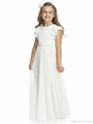白色雪纺长裙少女礼服大童钢琴演出古筝，表演校园比赛礼服日常可穿