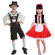 童装德国啤酒，服儿童演出服文化节艺术，表演服巴伐利亚传统服装