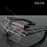 P8190眼镜框近视男眉线框眼镜架舒适半框眼镜配防蓝光近视镜平宽