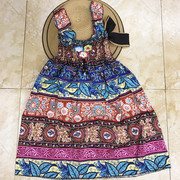 乌镇特色民族风棉麻儿童连衣裙，吊带背心裙波西米亚海边旅游演出服