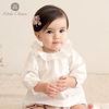 KIDSCLARA韩国女童衬衫春秋款公主风荷叶领纯棉宝宝上衣婴儿秋装