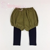 韩国中小童装春季男女童宝宝，假两件打底裤灯笼长裤子