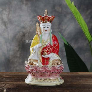 陶瓷地藏王菩萨娑婆三圣佛像摆件家居玄关禅意镇宅摆件