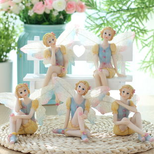 天使花仙子树脂娃娃，摆件欧式家居客厅装饰品圣诞，生日结婚礼物蛋糕