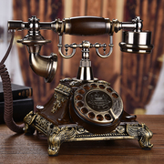 欧式复古电话机座机家用仿古电话机时尚创意，老式转盘电话无线插卡