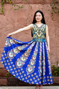 尼泊尔大摆裙长裙孔雀裙半身裙，民族风印度舞蹈，女古风仙女裙吉普赛
