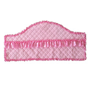 欧式布艺床头罩实木皮床头靠背套1.8m1.5m软包防尘保护罩弧形
