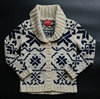 日本小众高端品牌纯羊毛雪花复古加厚粗线滑雪毛衣外套