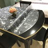 椭圆形餐桌桌布伸缩折叠pvc防水防油防烫免洗塑料圆形桌垫软玻璃