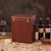 定制红酒皮盒六支葡萄酒，包装盒六瓶装皮箱，红酒盒包装订做红酒盒子