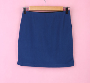 麦系列63msl162女品牌，夏半身裙显瘦宝蓝色，包臀短裙一步裙职业裙