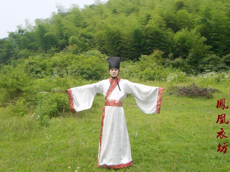 栖凤阁正规汉服唐装古装汉服男装直裾深衣民族男式装中国风