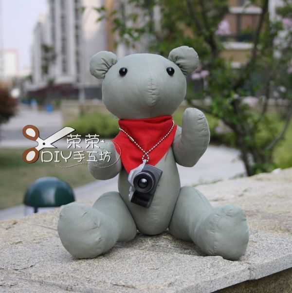 寻找失落的记忆/布艺小熊 手工材料包/拼布 diy泰迪熊