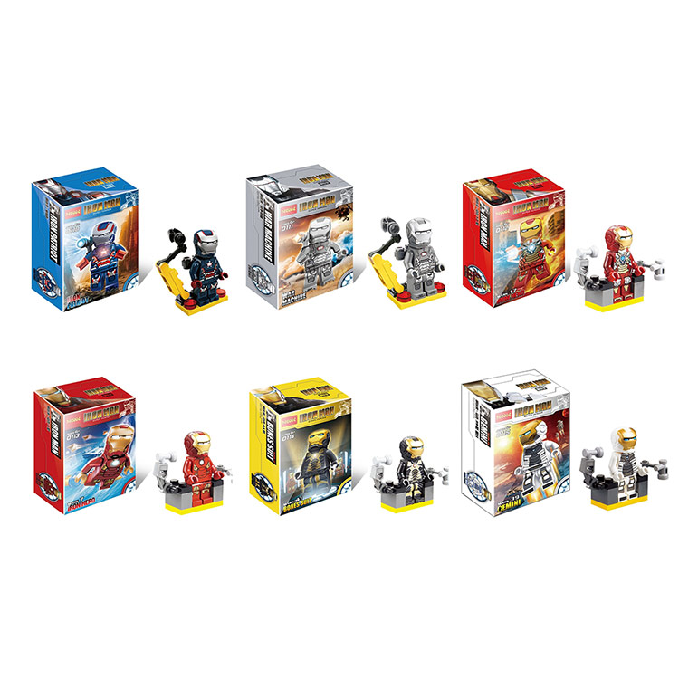 乐高钢铁侠3人仔复仇者超级英雄联盟基地大厦