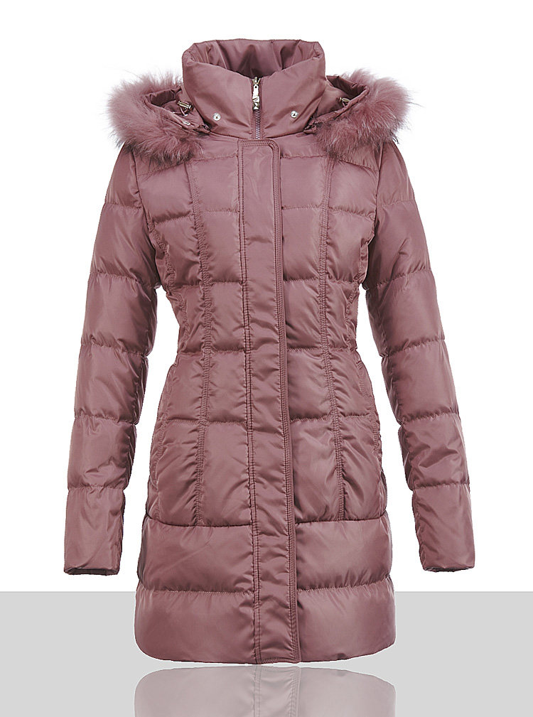 杰奥羽绒服2012798<em>中款</em> 正品<em>毛</em>领 修身时尚女